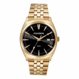 Kit Relógio Mondaine Masculino Dourado Com Acessórios Manicure