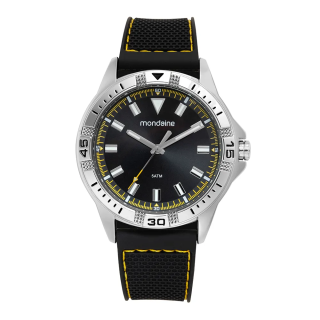 Relógio Mondaine Masculino Esportivo Silicone Prata