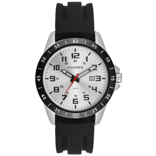 Relógio Mondaine Masculino Esportivo Prata Pulseira Silicone
