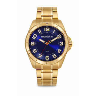 Relógio Mondaine Masculino Casual Dourado