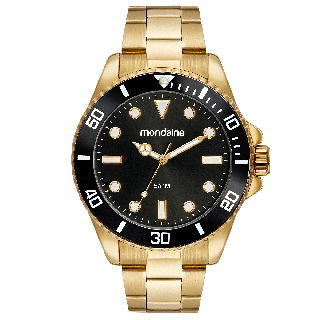 Relógio Mondaine Masculino Social Dourado