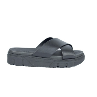 Papete Moleca Plataforma Tiras Cruzadas Preto