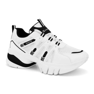 Tênis Ramarim Plataforma Branco/Preto