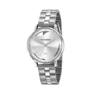 Kit Relógio Mondaine Feminino Analógico Prata com Porta Jóias