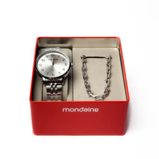 Kit Relógio Mondaine Feminino Prata
